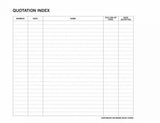 Quotation Index page 1