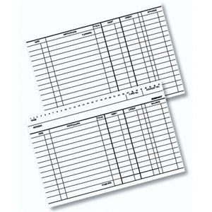 White Ledger Card Small