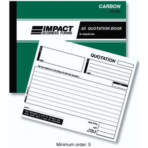 Pen Carbon A5 Quotation Book in Duplicate PC050