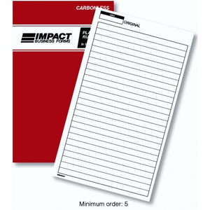 Plain Ruled Book in Duplicate 203mm x 127mm SB325